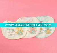 Wholesale 2011 Three-dimensional embroidery Christmas baby bib,infant bibs,cotton bib