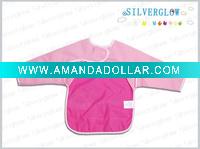 Wholesale long sleeve with a pocket in front PE Baby bib SGBB0014