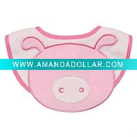 animal print baby bib