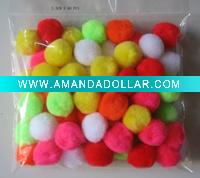 Value pack assorted colors acrylic pompoms