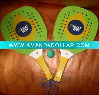 Wholesale OEM Wooden beach racket set