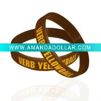 Wholesale Screen Printing Bracelet,Safefy Silicon Bracelet