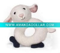Wholesale plush sheep infant teether
