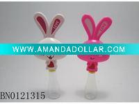Cartoon rabbit baby rattles w/ candy tube,Candy toys