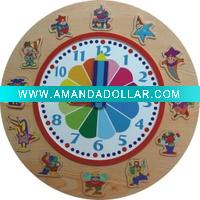 Wholesale toy WOODEN CLOCK