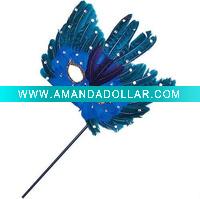 Wholesale feather party mask with stick