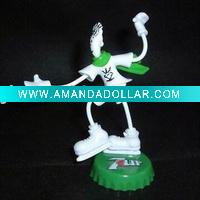 Wholesale 7-up plastic bendable figure promotional item