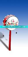 9.5CM Plastic traditional Chinese painting Rattle