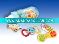 3PCS Plastic Bottle Baby Rattles