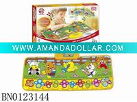 Animal choir play mat w/music,Baby learning blanket
