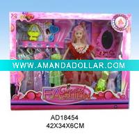 Wholesale Plastic 11.5'' girl's set doll