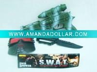 supply plastic sparkle gun w\decoration