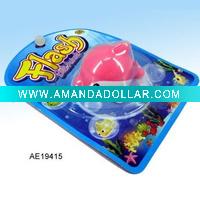 Plastic bath flashing fish toys