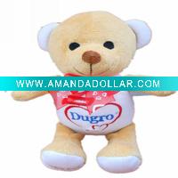 Wholesale factory supply bear plush toys with a bow