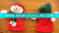 Wholesale snowman Plush toy Hand Puppet