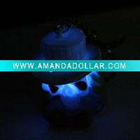 Wholesale halloween led key chain/flash toys key chain/flash pvc crafts