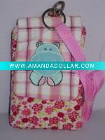 Wholesale PLUSH TOYS-anmails PLUSH MOBILE BAG WITH ANIMALS EMBRODERY
