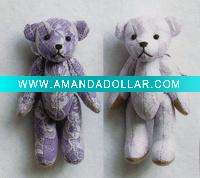 Wholesale Plush Lace Mini Jointed Teddy Bear Promotion Gift Toy Mini Plush Toy