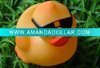 Wholesale Rubber duck toy WITH BLACK GLASSES