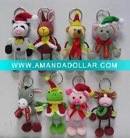 Wholesale factory supply good quality mobile keychain & plush keychain toys