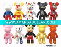 popobe bear set,plastic bear,gift bear set