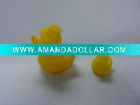 5 inch plastic bath toys yellow duck for kid