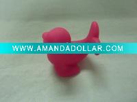 2 inch plastic floating bath toys red dolphin