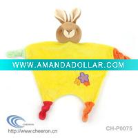 Wholesale Baby handkerchief,Toy handkerchief,Velvet bunny baby toy