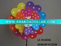 Wholesale Butterfly Heart shaped Flower Plastic Spinning Garden Stake