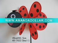 Wholesale Craft garden outdoor decoration nylon ladybird wind spinner