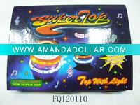 Flashing top, peg-top, spinning top