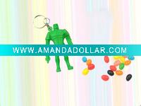Wholesale toy candy /candy toy(super man key chain)