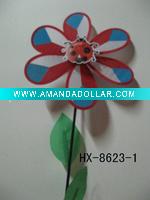Wholesale Craft art garden outdoor decoration plastic windmill pinwheel wind wheel