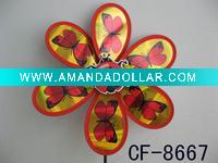 Wholesale Craft art garden outdoor decoration plastic windmill pinwheel wind wheel