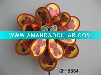 Wholesale Craft art garden outdoor decoration plastic windmill pinwheel wind wheel
