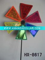 Wholesale Craft art garden outdoor decoration plastic windmill pinwheel wind wheel