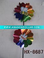Wholesale Craft art garden outdoor decoration plastic windmill pinwheel wind wheel