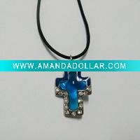 Wholesale Perfume cross necklace,fashion perfume necklace with glass stone