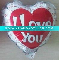 Wholesale DIA18 cm Valentine's day auto inflating foil balloon