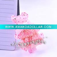 pink bear hair pin