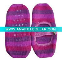 Wholesale 100% acrylic knitted Indoor slipper