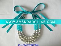 Fashion Necklace With Ribbon Bow
