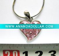 Wholesale Pink Heart Necklace