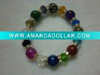 newest fashion ladies colorful agate beads bracelet