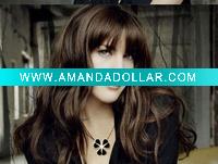 Wholesale ladies fashion style silver/gold plating the lucky clover alloy pendant necklace