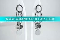 Wholesale Long Crossed Rings Hematite with Stamping Stick Jewelry Earring Ladies Jewelry Accessories Earring