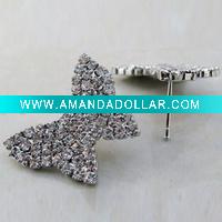 Wholesale Crystal Butterfly Stud Earring
