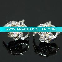 Wholesale Crystal Flower Stud Earring