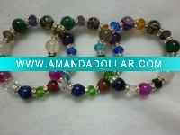 wholesale bracelet-fashion colorful agate beads stretch bracelet,paypal accept