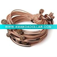 Wholesale Fashion Lady PU Leather Bracelets